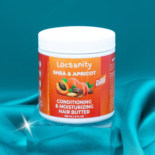 Locsanity Shea & Apricot Loose, Natural, Conditioning and Moisturizing Hair Butter - Strength & Growth Formula Locsanity