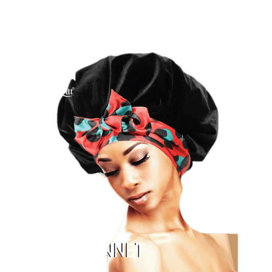 Lux by Qfitt Velvet Tie Bonnet (L-XL) VIP Extensions