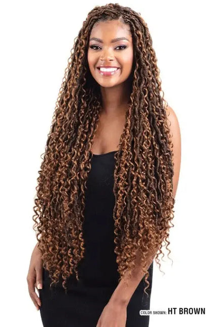 Model Model Glance 2X RIVER LOC Crochet Braid 26" JAHB BEAUTY SUPPLY