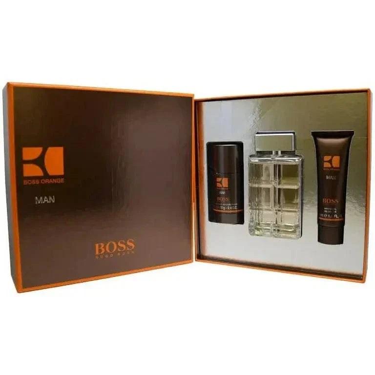 Orange By Hugo Boss For Men EDT Spray (3pc Gift Set)