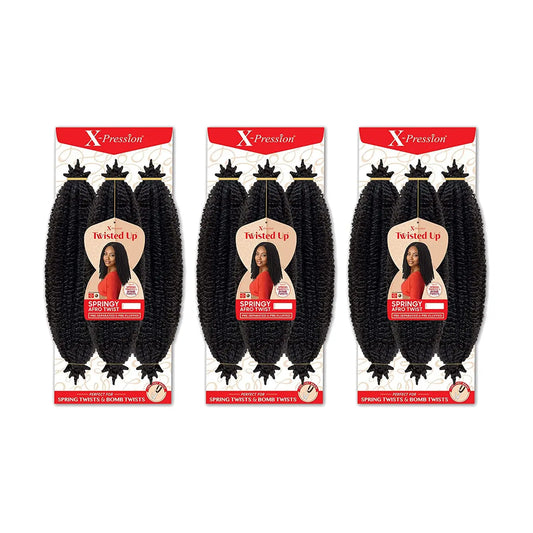 Outre Crochet Braids X-Pression Twisted Up 3X Springy Afro Twist 16" VIP Extensions