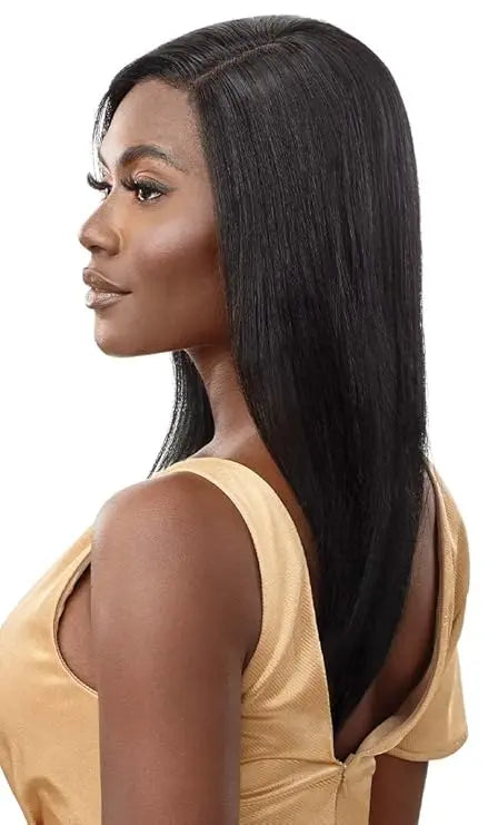 Outre Mytresses 100% Unprocessed Human Hair Lace Front Wig - CHARMAINE 18 inch (Color:Natural Black) JAHB BEAUTY SUPPLY