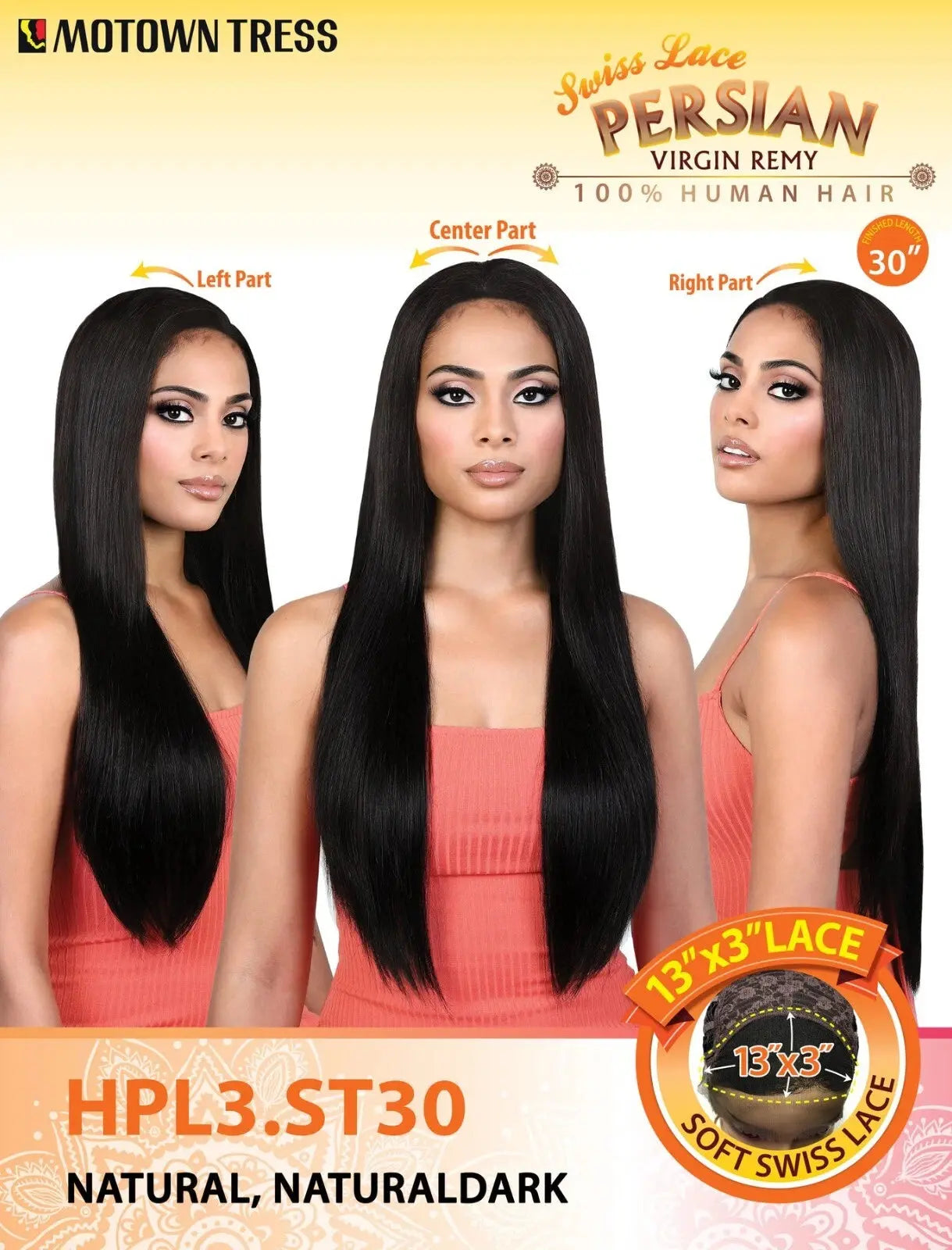 PERSIAN VIRGIN REMY 13"X3" SWISS LACE WIG - 22 inch JAHB BEAUTY SUPPLY