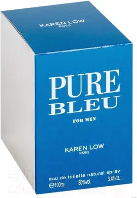 Pure Bleu By Karen Low For Men 3.4oz EDT Spray