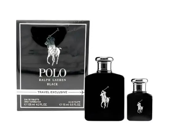 Ralph Lauren Polo Black (2pc Gift Set) For Men's EDT Spray