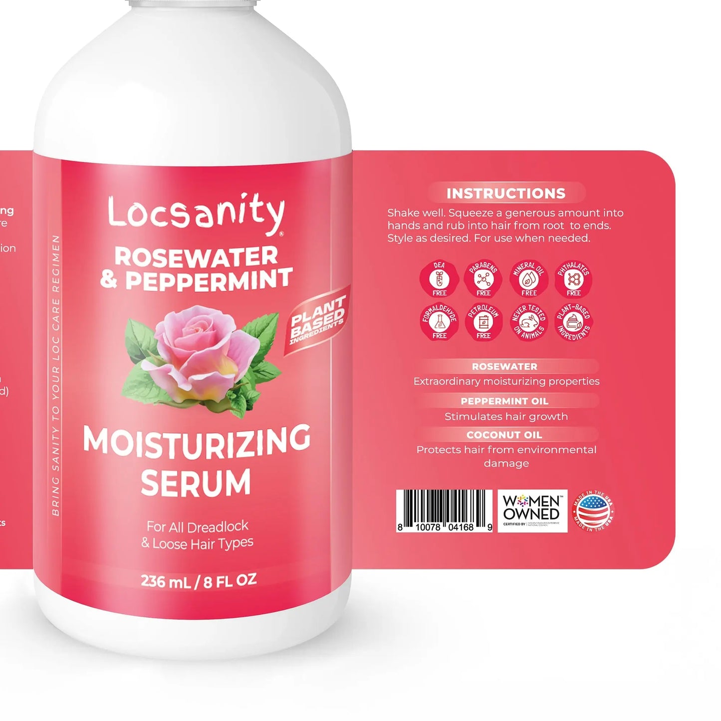 Rosewater Peppermint Deep Moisturizing and Nourishing Serum Locsanity