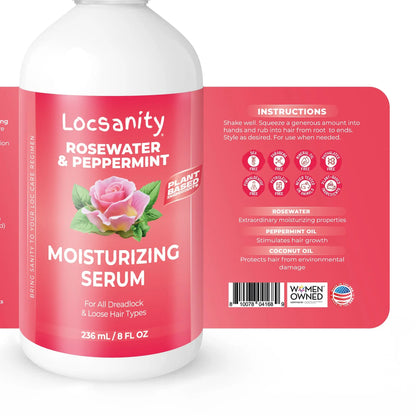 Rosewater Peppermint Deep Moisturizing and Nourishing Serum Locsanity