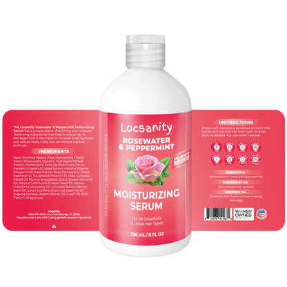 Rosewater Peppermint Deep Moisturizing and Nourishing Serum Locsanity