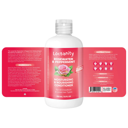 Rosewater and Peppermint Moisturizing and Nourishing Conditioner Locsanity