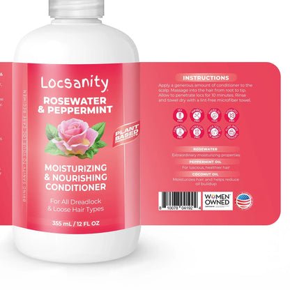 Rosewater and Peppermint Moisturizing and Nourishing Conditioner Locsanity
