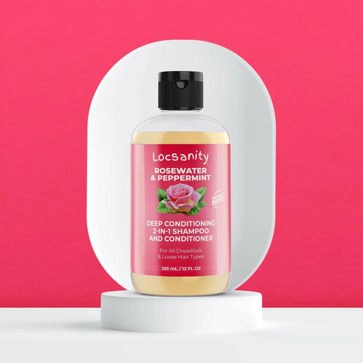 Rosewater and Peppermint Moisturizing, Conditioning and Nourishing Shampoo Locsanity