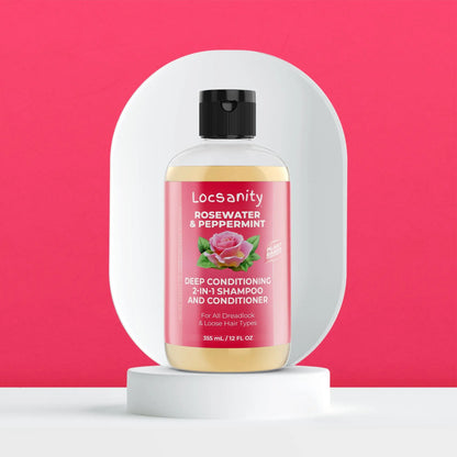 Rosewater and Peppermint Moisturizing, Conditioning and Nourishing Shampoo Locsanity
