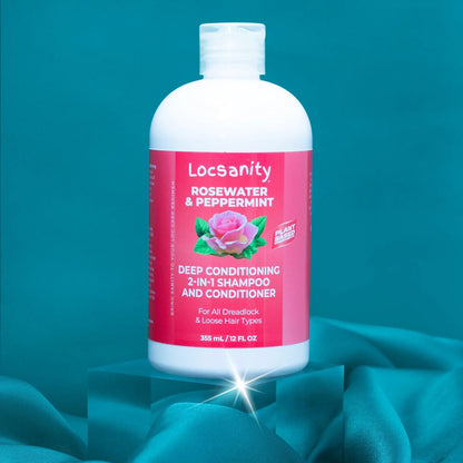 Rosewater and Peppermint Moisturizing, Conditioning and Nourishing Shampoo Locsanity