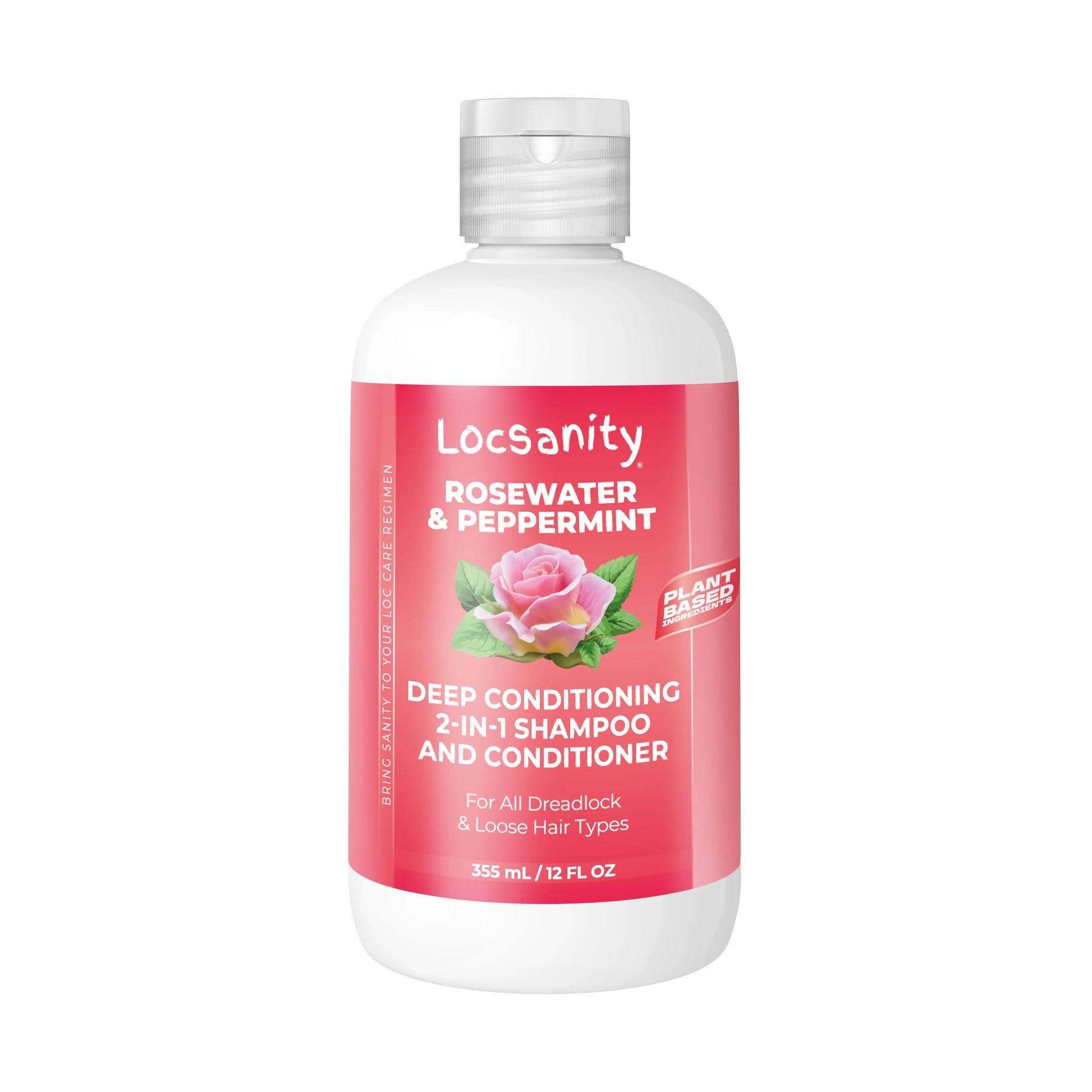 Rosewater and Peppermint Moisturizing, Conditioning and Nourishing Shampoo Locsanity