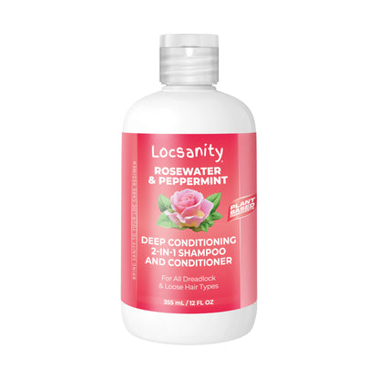Rosewater and Peppermint Moisturizing, Conditioning and Nourishing Shampoo Locsanity