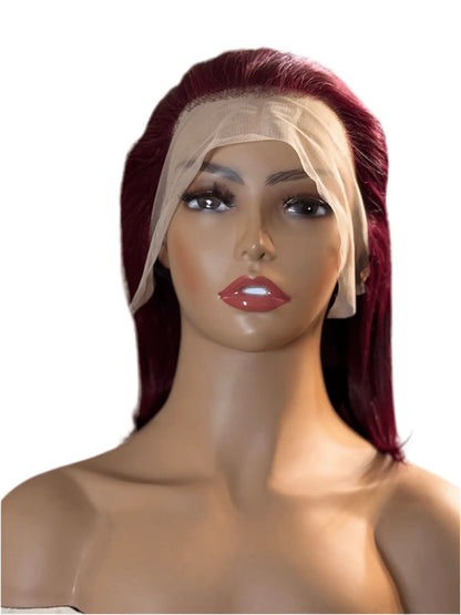 Ruby Cut – Straight Bob Lace Front Wig (Burgundy Red) Crown'd Cuties
