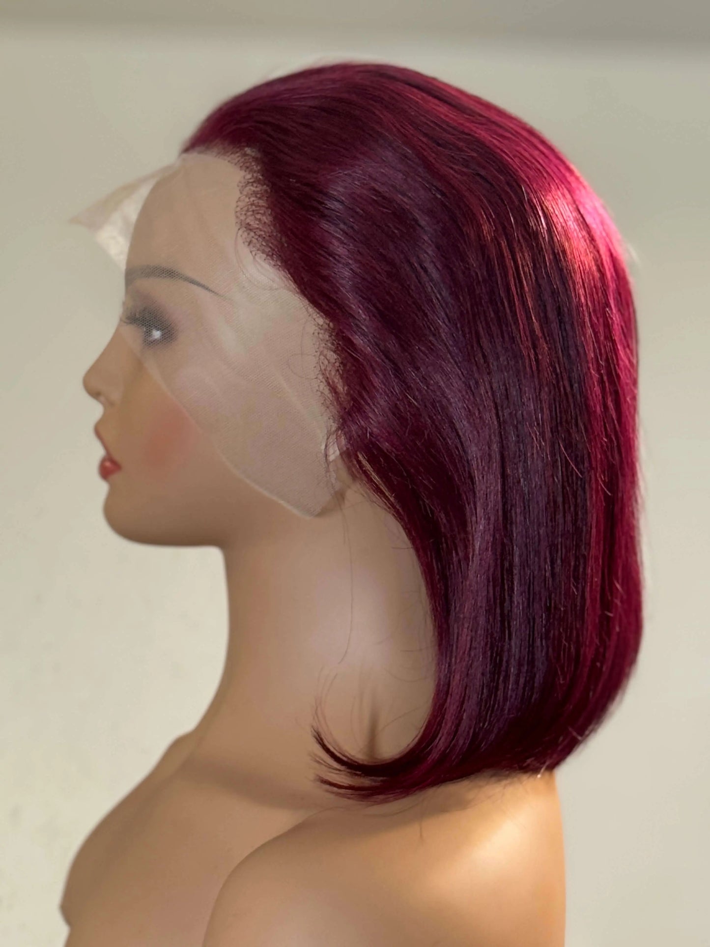 Ruby Cut – Straight Bob Lace Front Wig (Burgundy Red) Crown'd Cuties