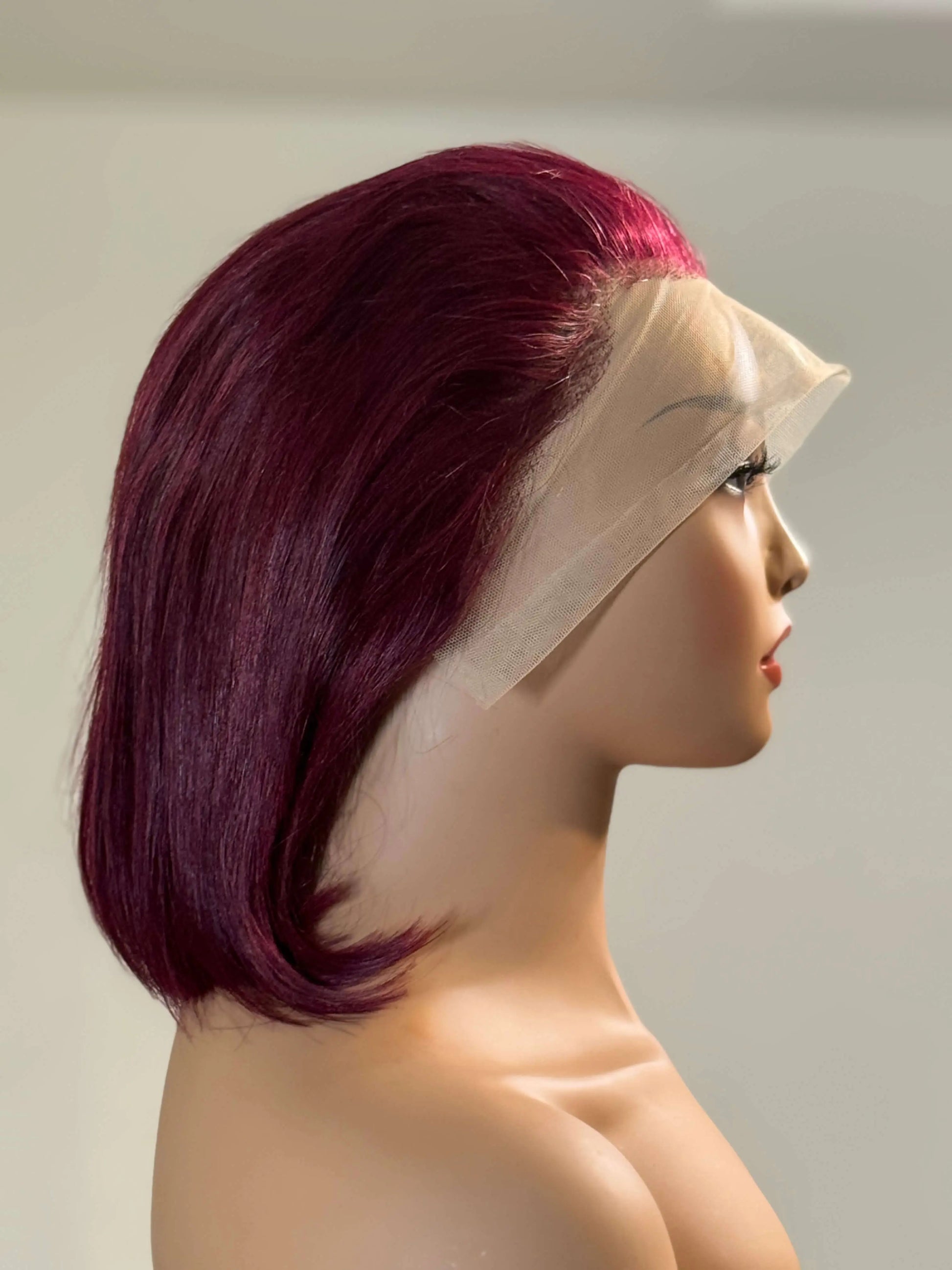 Ruby Cut – Straight Bob Lace Front Wig (Burgundy Red) Crown'd Cuties
