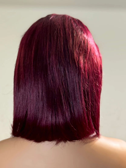 Ruby Cut – Straight Bob Lace Front Wig (Burgundy Red) Crown'd Cuties