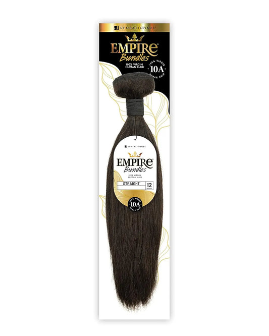 Sensationnel Empire Bundle weave hair - human hair extensions unprocessed bundle hair - Empire Bundles Straight 1 pack (10 inch, NATURAL/BLACK) JAHB BEAUTY SUPPLY