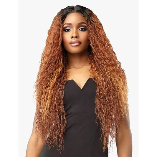 Sensationnel Synthetic Vice HD Lace Deep Part Wig - UNIT 11 (Color: Flamboyage Chocolate JAHB BEAUTY SUPPLY