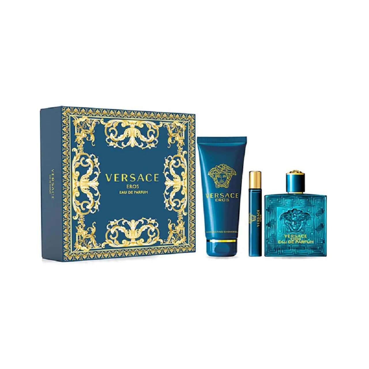 Versace Eros (3pc Gift Set) For Men Eau De Parfum