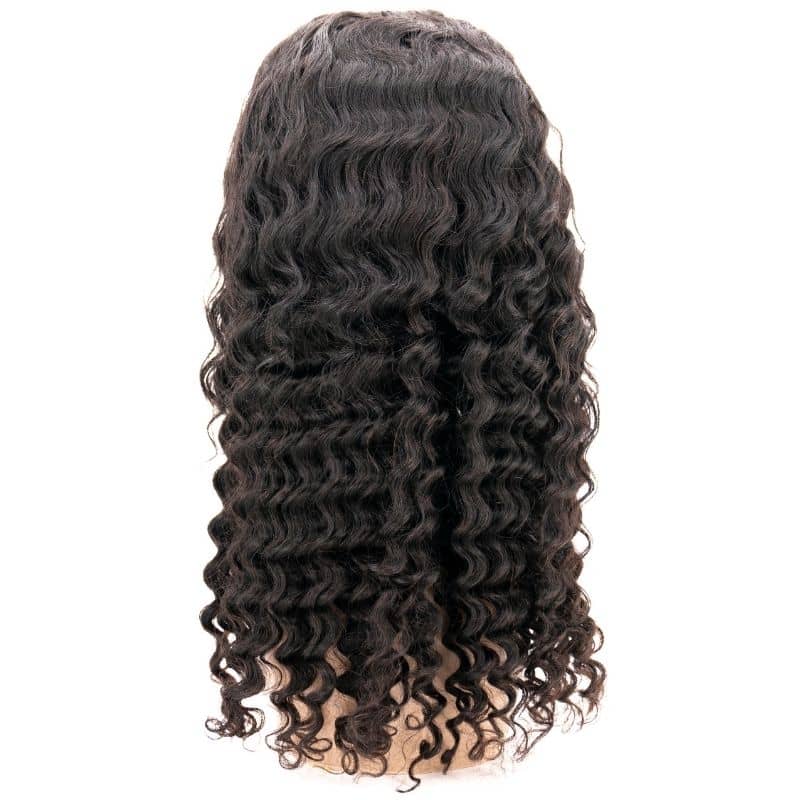 Deep Wave 4x4 Transparent Lace 100% Human Hair Closure Wig
