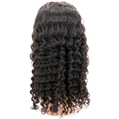 Deep Wave 4x4 Transparent Lace 100% Human Hair Closure Wig