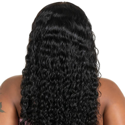 Deep Wave 4x4 Transparent Lace 100% Human Hair Closure Wig