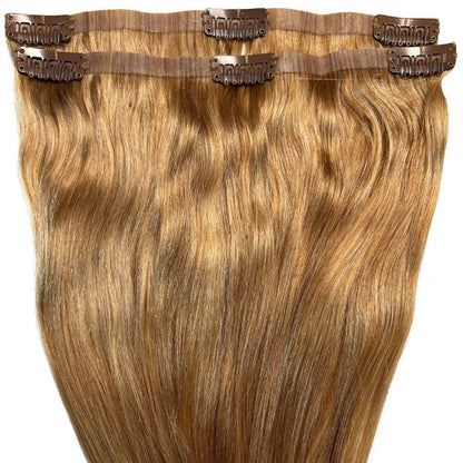 Honey Blonde Seamless Clip-In 100% Human Hair Extensions