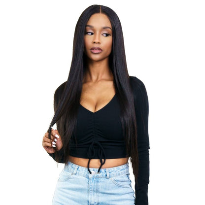 Straight 4x4 Transparent Lace 100% Human Hair Closure Wig